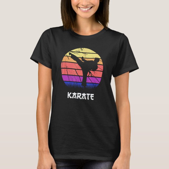Karate Figure Exercise Training T-Shirt (Front)