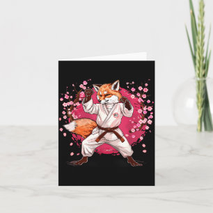 Karate Fox Motif Taekwondo Jiu-Jitsu MMA Card