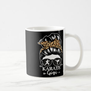 Karate Gigi Messy Bun Hair Funny Karate Fighter Gi Coffee Mug