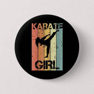 Karate Girl 2 Inch Round Button