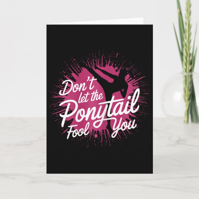 Karate Girl Confidence With Kick  Card (Front)