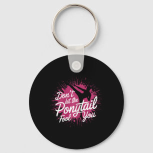 Karate Girl Confidence With Kick Keychain