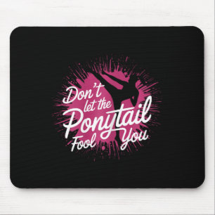 Karate Girl Confidence With Kick Mouse Pad
