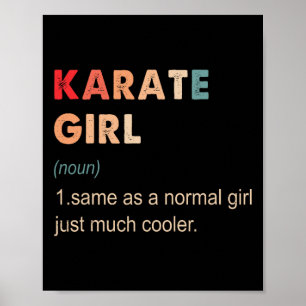 Karate Girl Definition Funny Karate Lover Gift For Poster