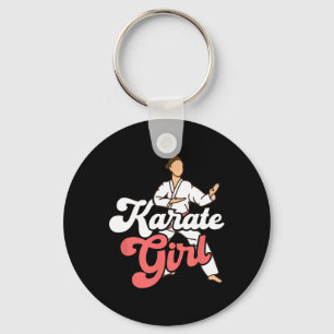 Karate Girl Fighter Self Defence Karateka Keychain