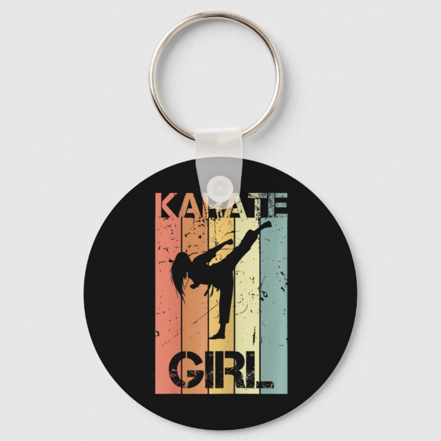 Karate Girl  Keychain (Front)