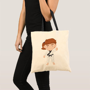 Karate Girl Kids Martial Arts Character Tote Bag