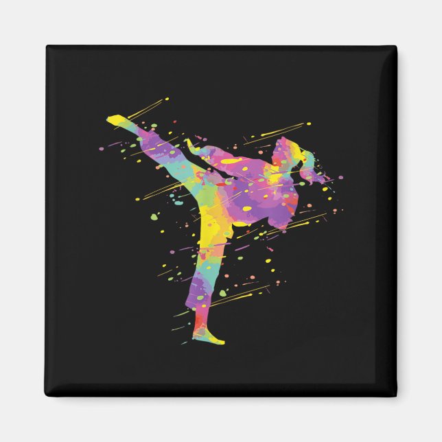 Karate Girl Magnet (Front)