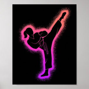 Karate Girl Martial Arts Kids Women Girls Taekwond Poster
