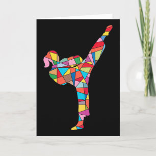 Karate Girl Martial Arts Kids Women Taekwondo Girl Card