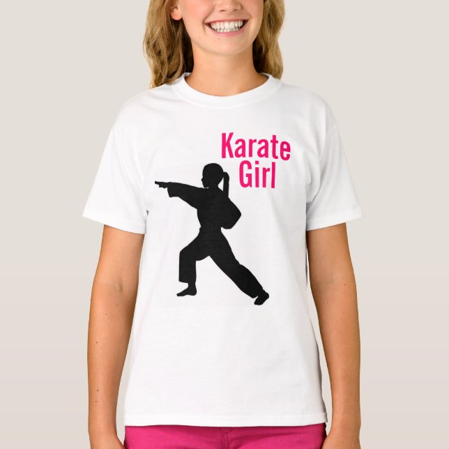 Karate Girl Ringer T Shirt (Front)