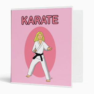 Karate Girl School Binder Scrapbook Album