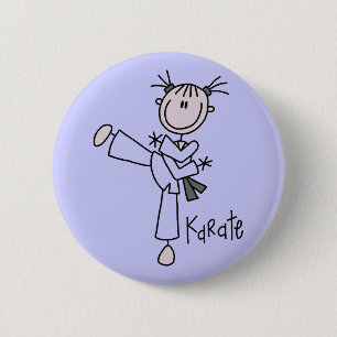 Karate Girl Tshirts and Gifts 2 Inch Round Button