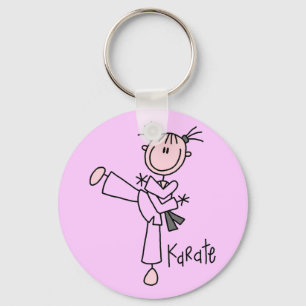 Karate Girl Tshirts and Gifts Keychain