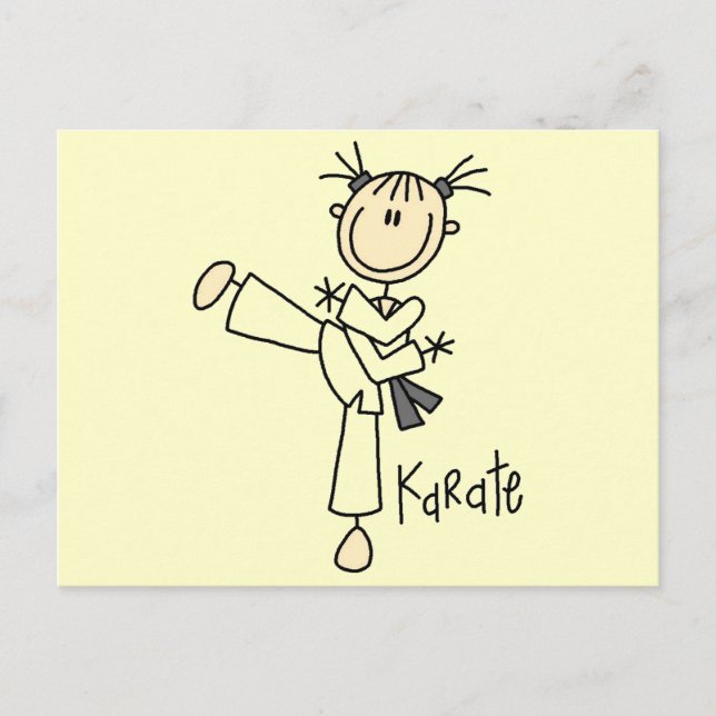 Karate Girl Tshirts and Gifts Postcard (Front)