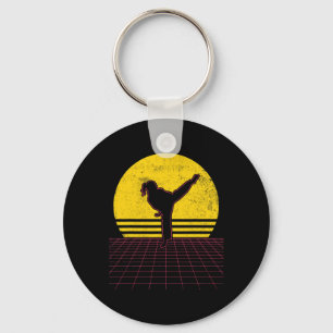 Karate Girl Vintage Keychain