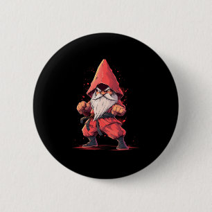 Karate Gnome Taekwondo Martial Arts Fighter  2 Inch Round Button