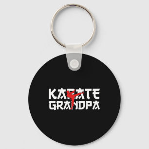 Karate Grandpa Black Belt Fighting Lifestyle Karat Keychain
