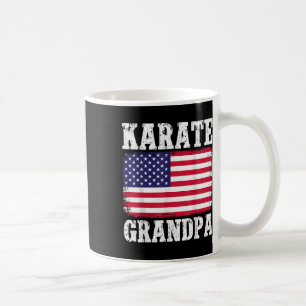 Karate Grandpa Patriotic Usa Flag Martial Arts 4th Coffee Mug