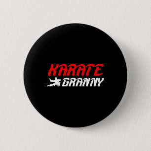Karate Granny Proud Karate Granny Grandma 2 Inch Round Button