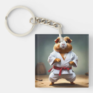 Karate Guinea Pig, Keychain