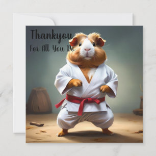 Karate Guinea Pig, Thank You Card