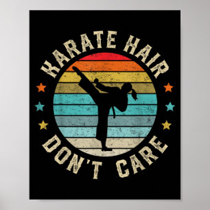 Karate Hair Dont Care Karate Girl Black Belt Jiu Poster