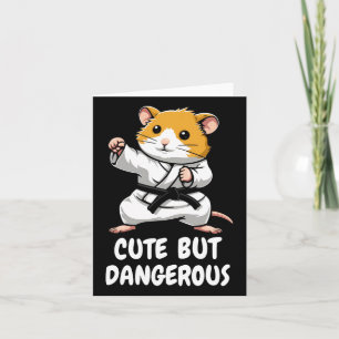 Karate Hamster Cute But Dangerous Funny Martial Ar Card