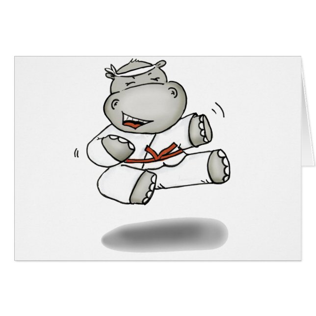 Karate Hippo (Front Horizontal)