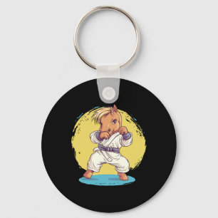 Karate Horse Fighter Martial Arts Fun Keychain
