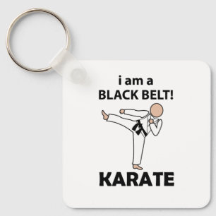 Karate I am A Black Belt Karate Keychain