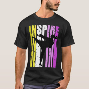 Karate Inspire Cute Colours Inspirational Motivati T-Shirt