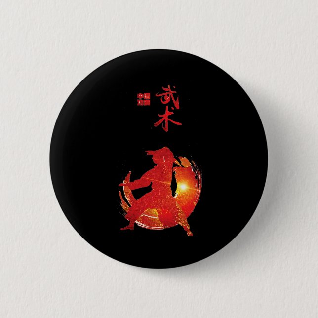 Karate Instructor Karate Students Karate Calligrap 2 Inch Round Button (Front)