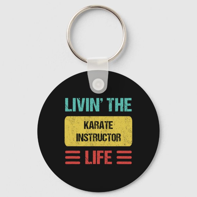 Karate Instructor  Keychain (Front)