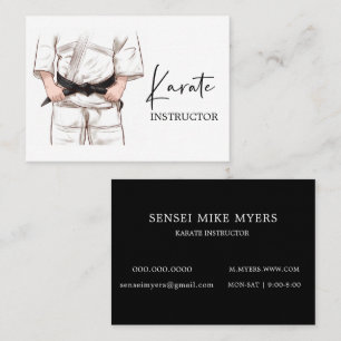 Karate Instructor Sensei Gi Business Card