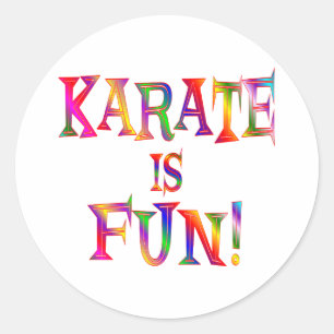 Karate is Fun Classic Round Sticker