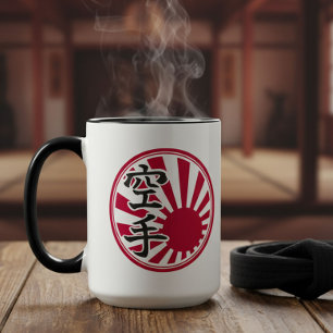 Karate Kanji Rising Sun Mug