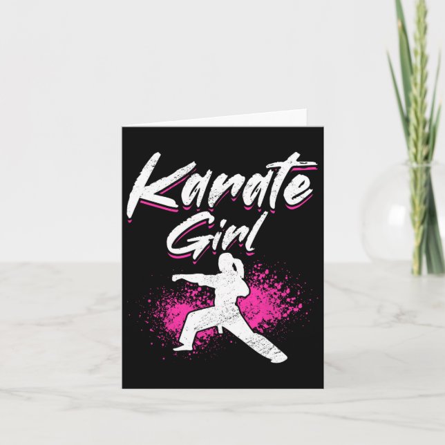 Karate Karate Girl  Card (Front)