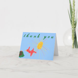 Karate Kat Graphics bird's nest thank-you Thank You Card
