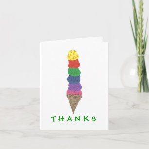 Karate Kat Graphics ice cream thank-you Thank You Card