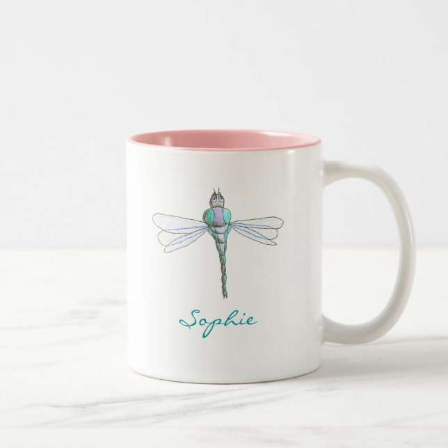 Karate Kat Graphics personalized dragonfly mug (Right)