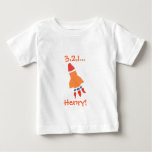 Karate Kat rocket shirt--to personalize Baby T-Shirt