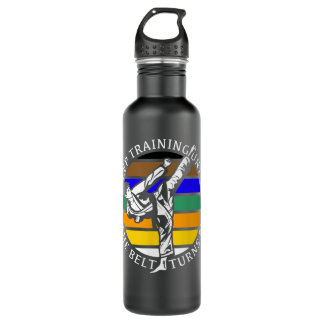 Karate Keep Training Until The Belt Turns Black  710 Ml Water Bottle