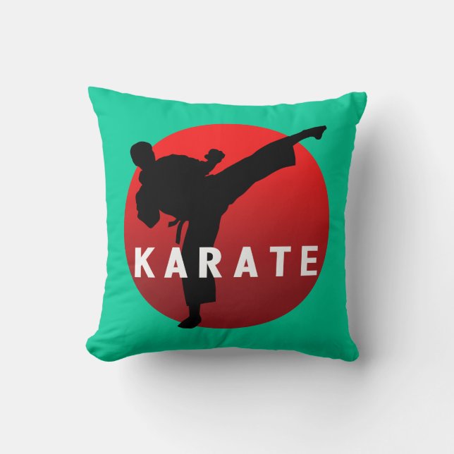 KARATE keri 2 Throw Pillow (Front)