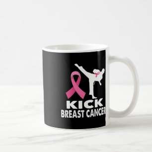 Karate Kick Breast Cancer Awareness Pink Coffee Mug