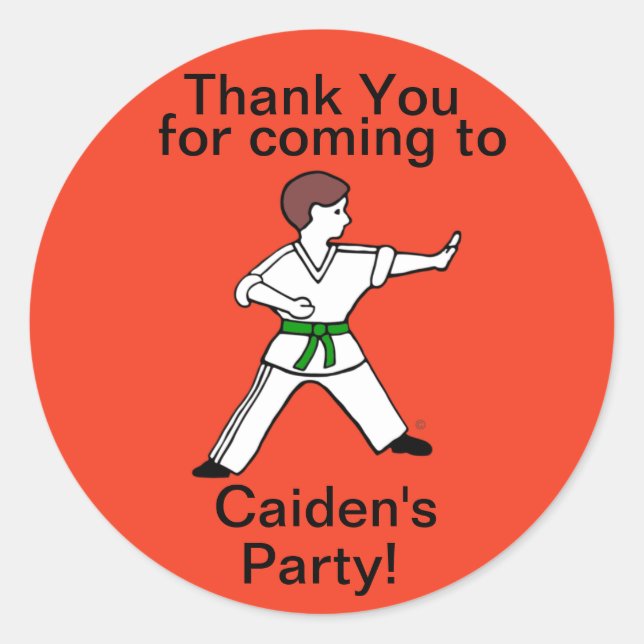 Karate Kid 11 customized Martial Arts stickers (Front)