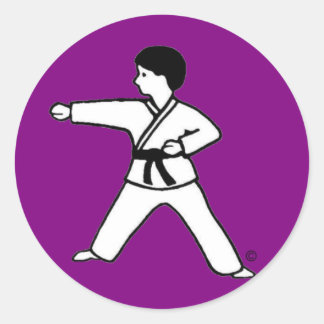 Karate Kid 1 purple stickers