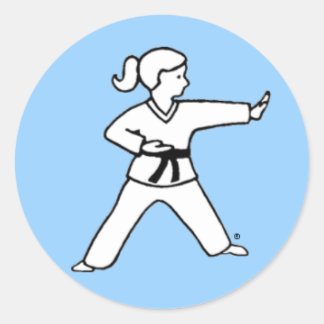 Karate Kid 4 light blue stickers