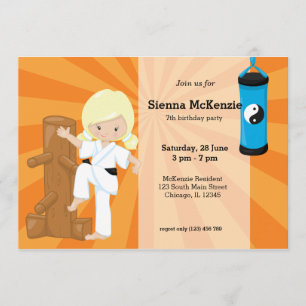 Karate Kids Invitation