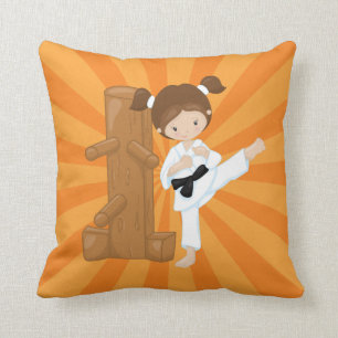 Karate Kids Throw Pillow